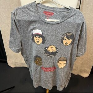 STRANGER THINGS T-SHIRT - Final Series coming out.  Marvel Gray Graphic Tee